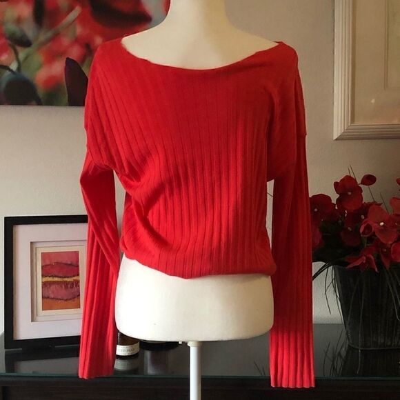 BP Blood Orange Ribbed Sweater Small - Picture 3 of 9